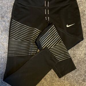 Nike Black Dri-FIT Performance Leggings with Subtle Logo
